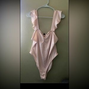 Plus size apricot bodysuit